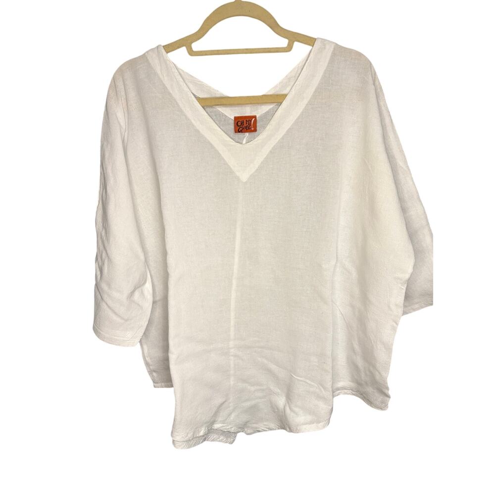Oh my Gauze Lynn Cotton Gauze Blouse Size 3 or XXL Lagenlook